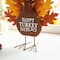 Glitzhome® 12.25" Thanksgiving Wood & Metal Turkey Table Décor